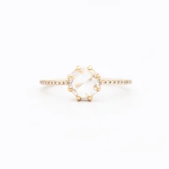 White Diamond Vega Ring