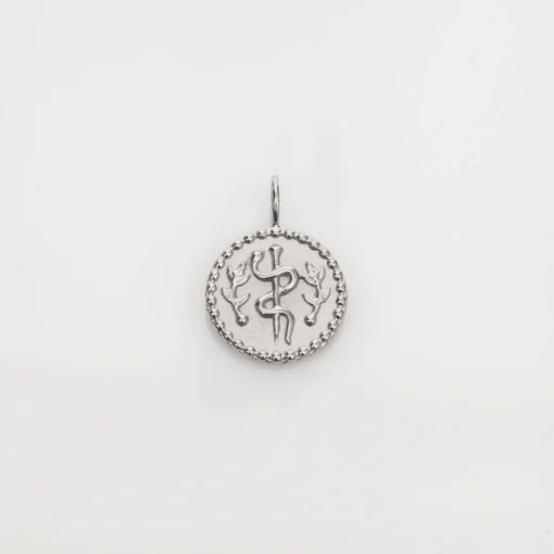 White Gold Health Medallion