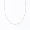 White Gold Medium Diamond-Cut Cable Chain