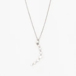 White Gold Medium Diamond-Cut Cable Chain