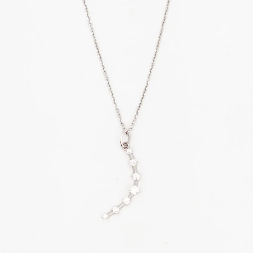 White Gold Medium Diamond-Cut Cable Chain