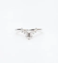 White Gold Triple Baguette Grand Tiara Band