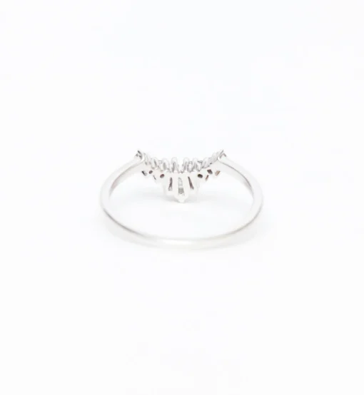 White Gold Triple Baguette Grand Tiara Band
