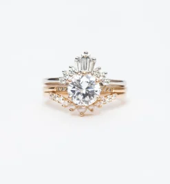 White Gold Triple Baguette Grand Tiara Band