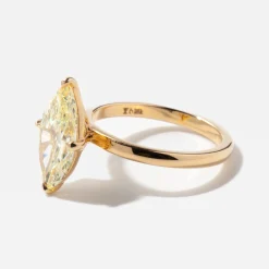 3.23 ct Antique Moval Diamond Coursiere Ring