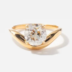 1.97 ct Antique Old European Piscine Ring