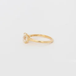 1.28 ct Elongated Old Mine Diamond Canopy Solitaire