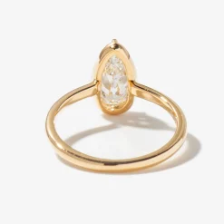 1.18 ct Elongated Pear Diamond Tableau Ring