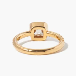 1.09 ct French-Cut Karina Pavé Solitaire Ring