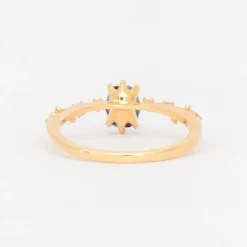 0.73 ct Geo Oval Sapphire White Wisp Ring