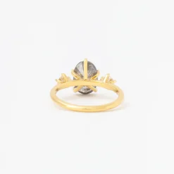1.98 ct Grey Oval Diamond Bower Ring