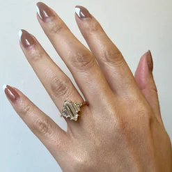 1.54 ct Hexagon Diamond Theda Ring