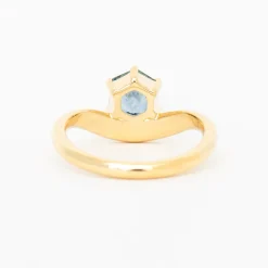 1.06 ct Hexagonal Montana Sapphire Piscine Ring