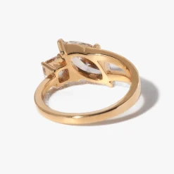 1.28 ct Lab-Grown Marquise & Asscher Maisonette Ring