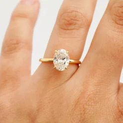 2.00 ct Lab-Grown Oval Coursière Solitaire