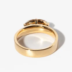 1.40 ct Lab-Grown Step-cut Oval Temple Ring