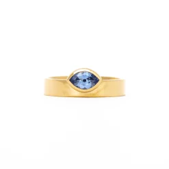 0.81 ct Marquise Sapphire Monolith Ring
