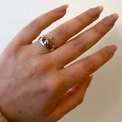 0.81 ct Marquise Sapphire Monolith Ring