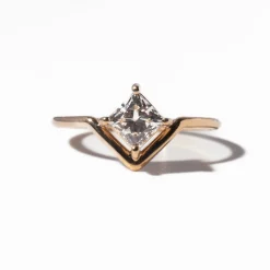 0.70 ct Nestled Princess-cut Diamond Ring