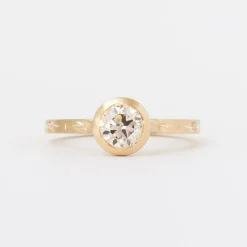 0.64 ct Old European Diamond Luna Solitaire Thin