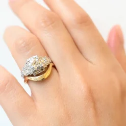 1.23 ct Old European Diamond Step Down Ring c.1950