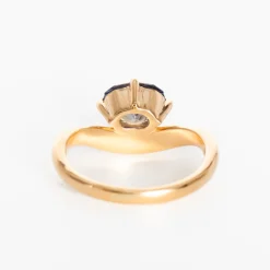 1.72 ct Oval Umba Sapphire Piscine Ring