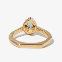 1.08 ct Pear Montana Sapphire Acoustic Pavé Ring