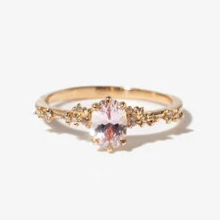 0.71 ct Pink Sapphire Daphne Ring