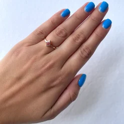 0.60 ct Pink Sapphire Mosaic Stack Ring