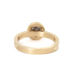 1.14 ct Rose-cut Silvery Diamond Luna Solitaire