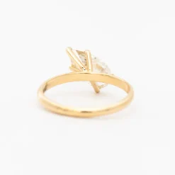 1.19 ct Tilted Champagne Pear Vault Five-Prong Solitaire