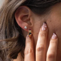 5 mm Braga Hoops with Rubies