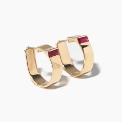 5 mm Braga Hoops with Rubies