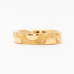 5.5 mm Golden Sun Full Eternity Pattern Wedding Band