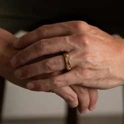 5.5 mm Golden Sun Full Eternity Pattern Wedding Band