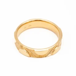 5.5 mm Golden Sun Full Eternity Pattern Wedding Band