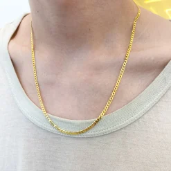 3 mm Yellow Gold Curb Chain