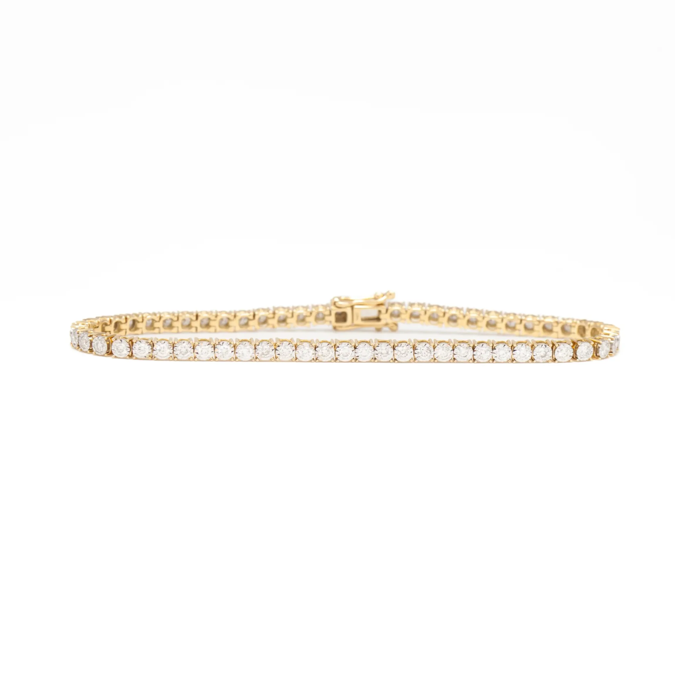2.00 tcw Illusion-set Diamond Tennis Bracelet
