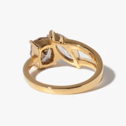 2.32 tcw Marquise & Geometric Step-Cut Maisonette Ring