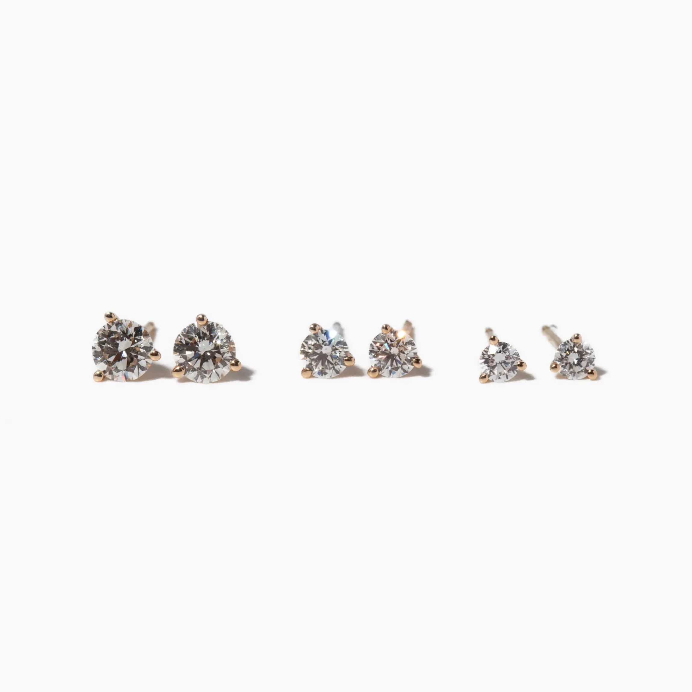 0.50 tcw Three-Prong Diamond Solitaire Studs