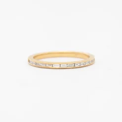 Baguette Diamond Channel Half Eternity Band