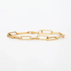 Baguette Diamond Paperclip Chain Bracelet