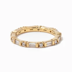 Baguette Round Diamond Eternity Band