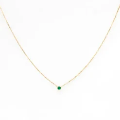 Barely-There Emerald Necklace
