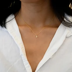 Beaded Moon Necklace