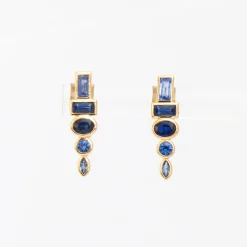 Blue Sapphire Totem Studs