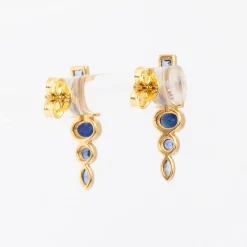 Blue Sapphire Totem Studs