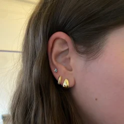 Braided Hinge Huggie Hoops