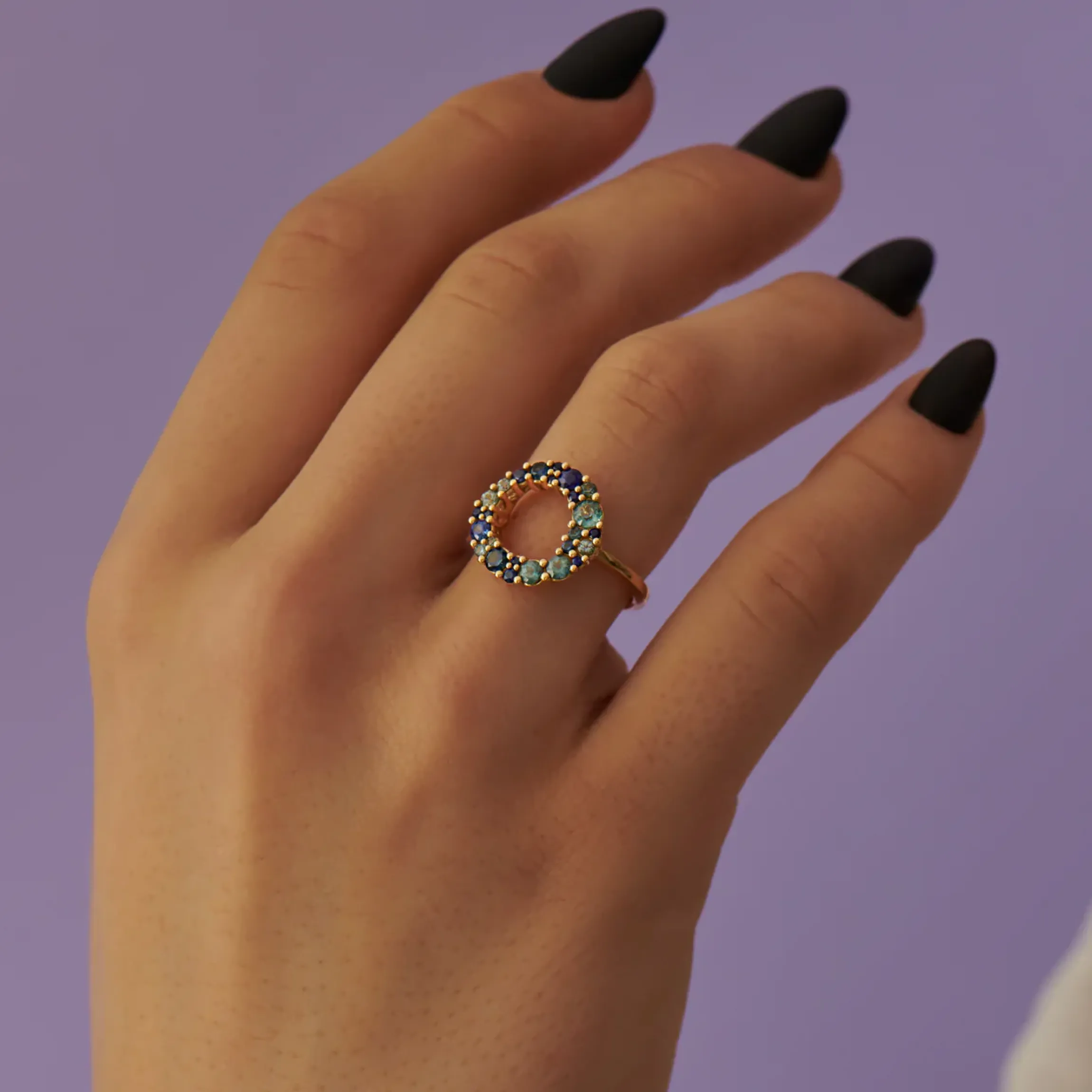 Bubble Multicolor Sapphire Ring