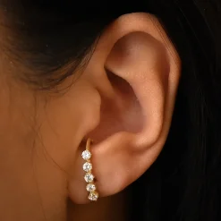 Catherine Lobe Half Hoops